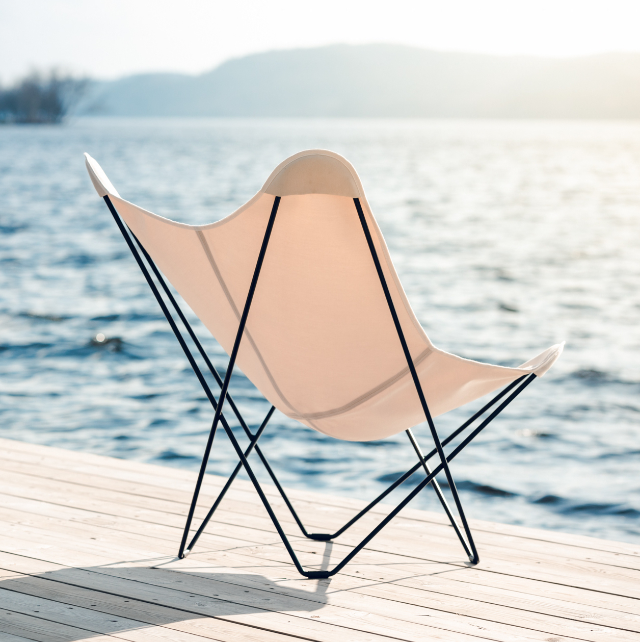 Outdoor Sunbrella Butterfly Chair - Sunshine Mariposa | Cuero Design